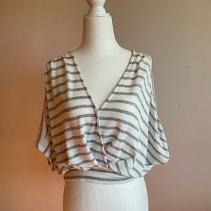 New Juniper Blue shirt stripe XS 2 4 NWT